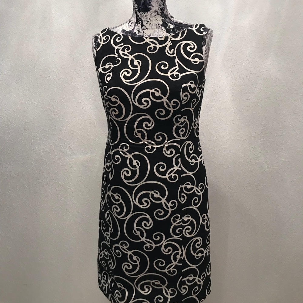 Ann Taylor Black and White Sheath Dress